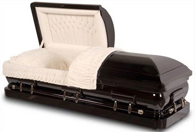 Solid akajou bwa Casket